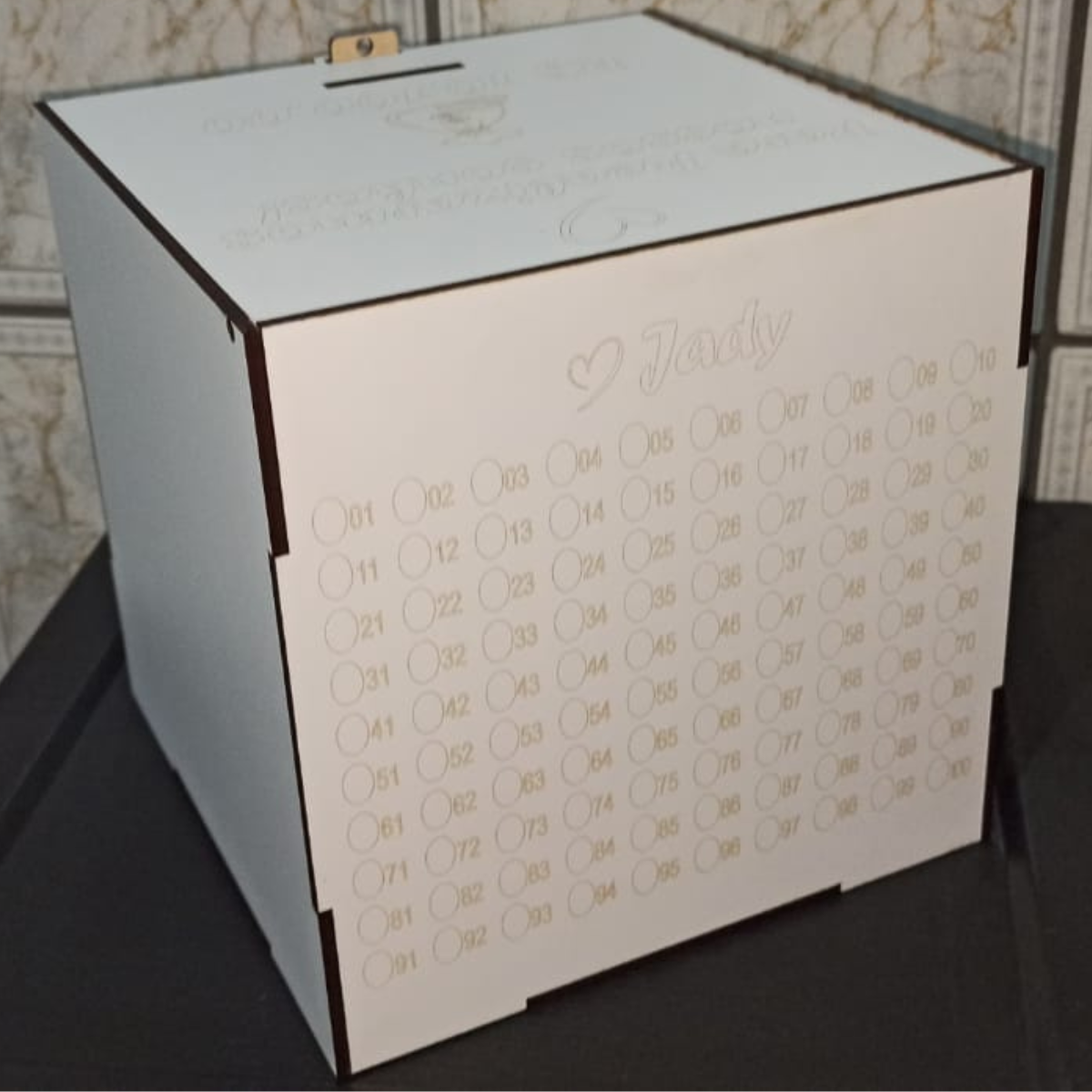 Cofre Sonhos em Casal - MDF - 18x18x18 Cm