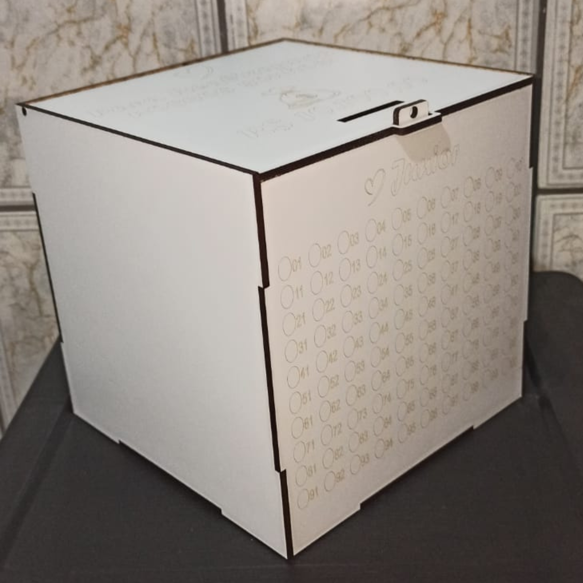 Cofre Sonhos em Casal - MDF - 18x18x18 Cm