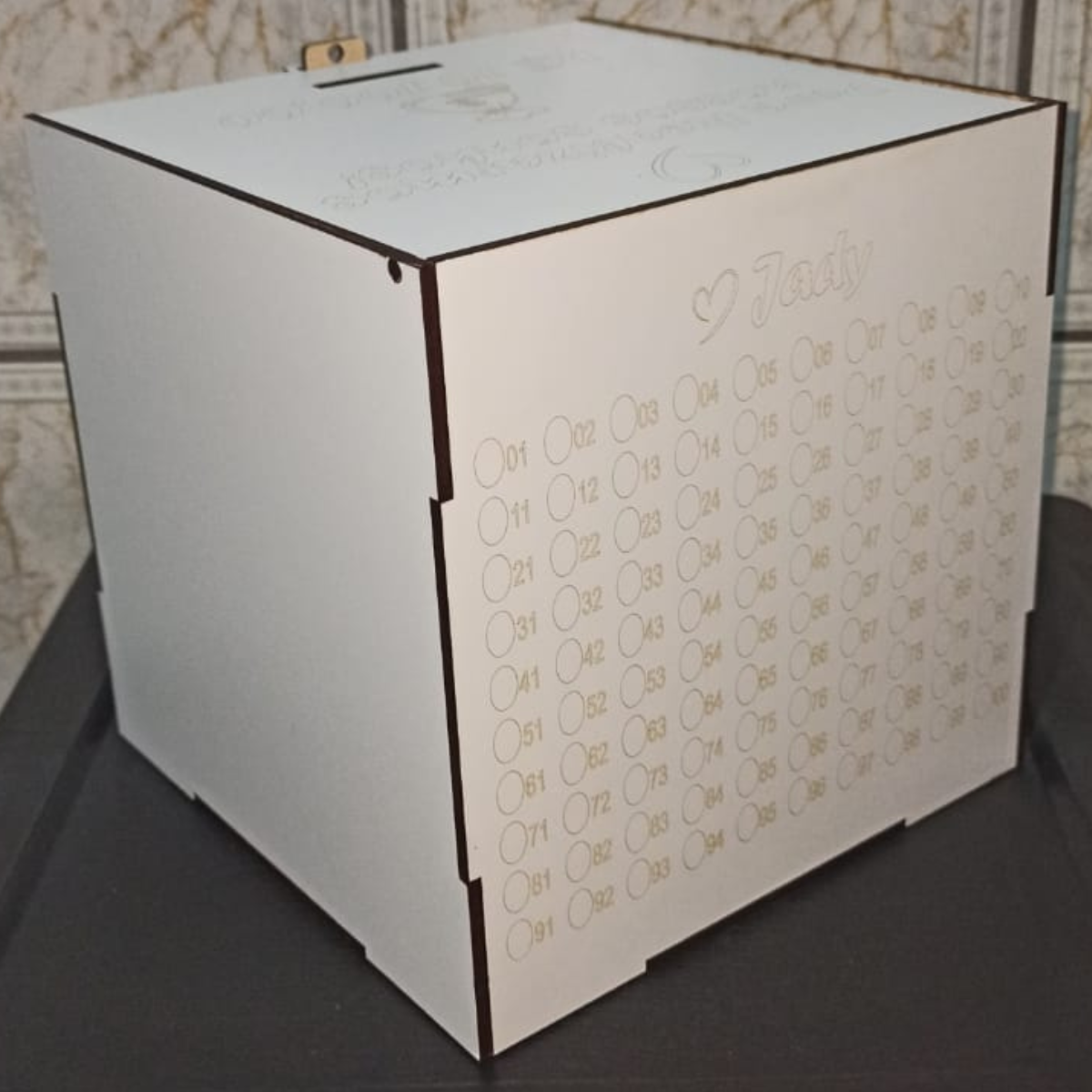 Cofre Sonhos em Casal - MDF - 18x18x18 Cm