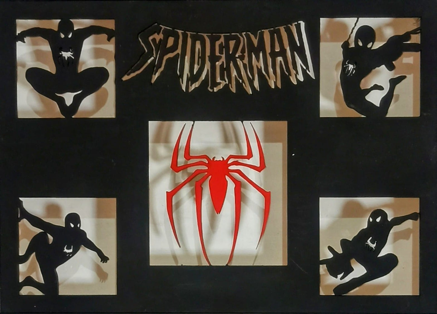Quadro Homen Aranha com iluminação RGB e Controle Remoto