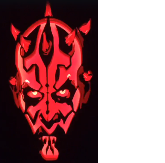Shadow Box 3D Darth Maul com Iluminação RGB e Controle Remoto