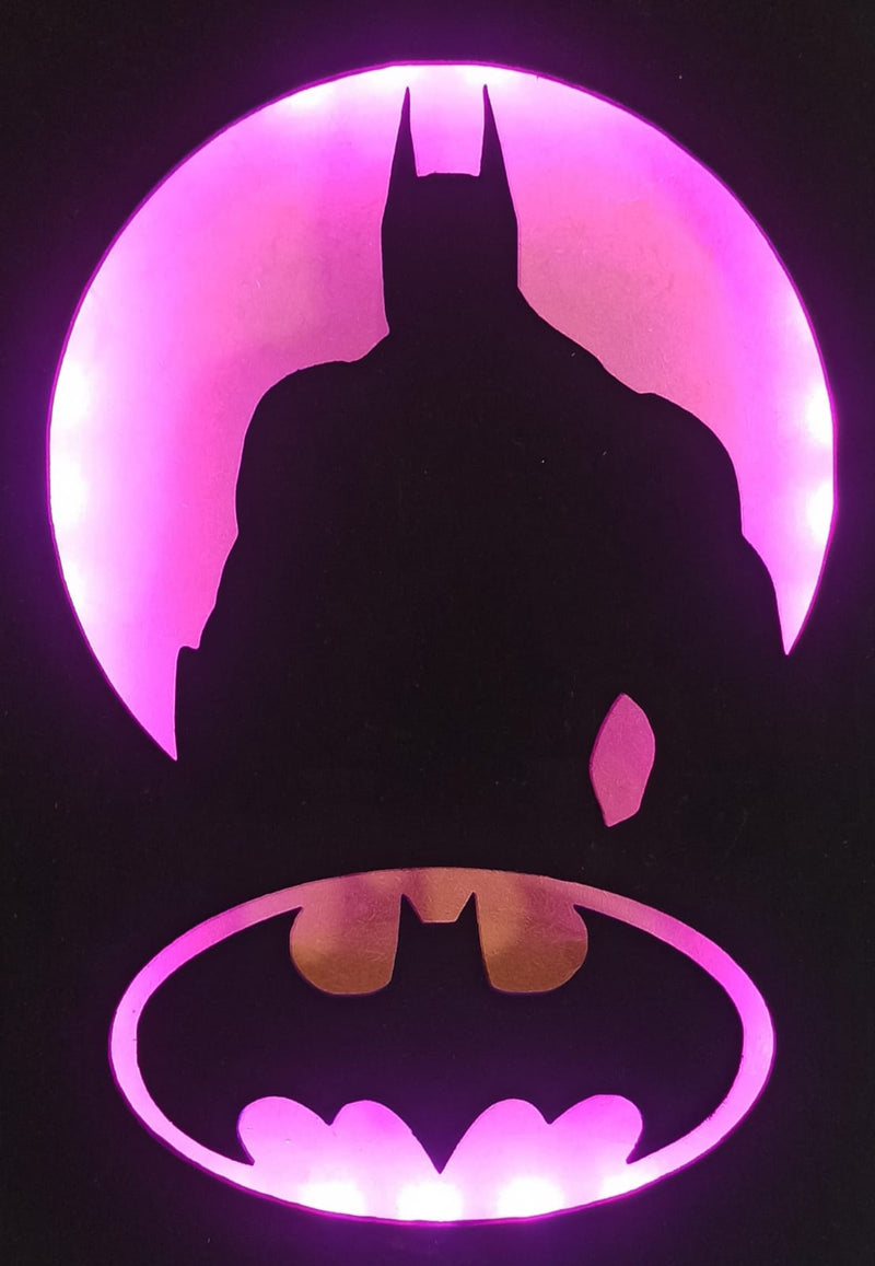 Quadro Batman com Iluminação RGB e Controle Remoto