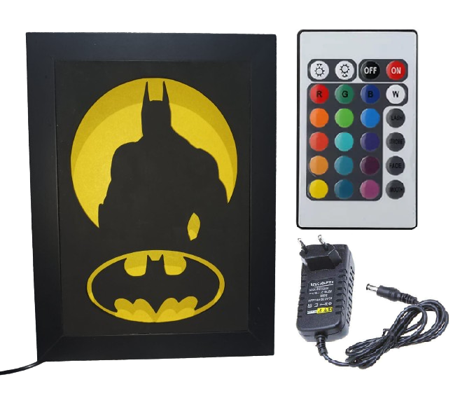 Quadro Batman com Iluminação RGB e Controle Remoto