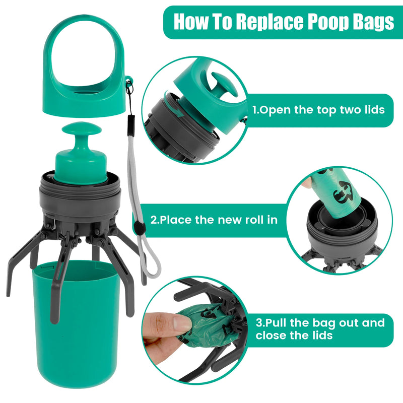 Pega Cocô Portátil com Dispensador de Sacos Plásticos