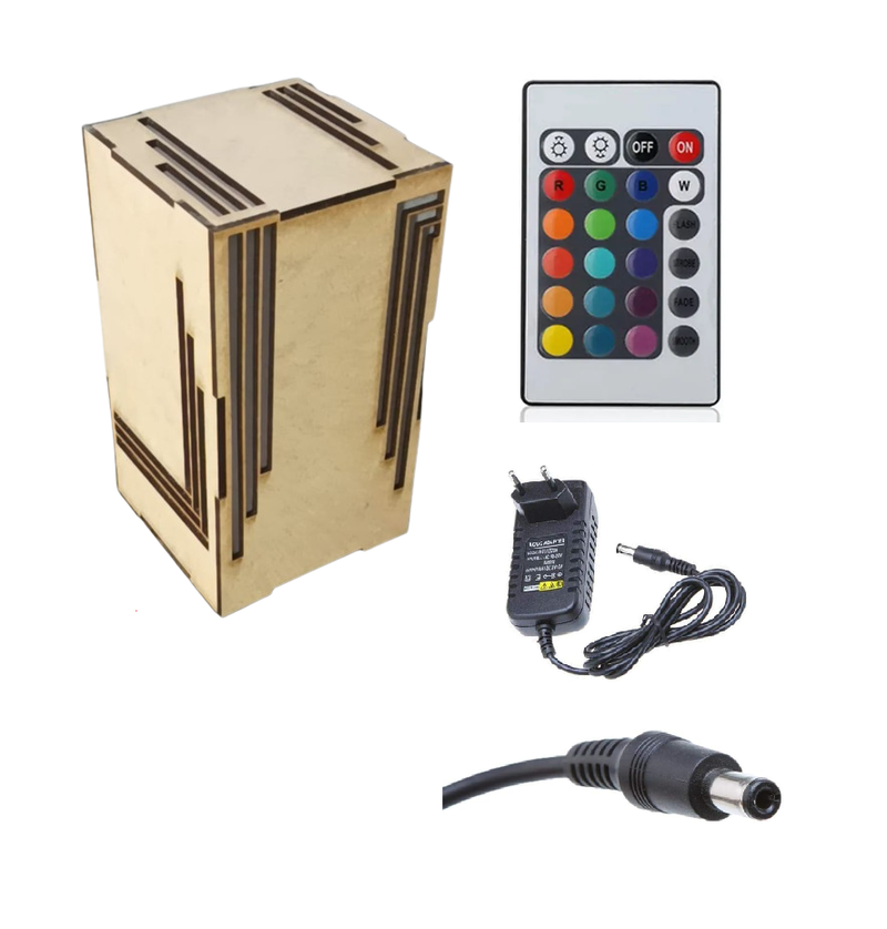 Luminária de Mesa com Leds RGB e Controle Remoto