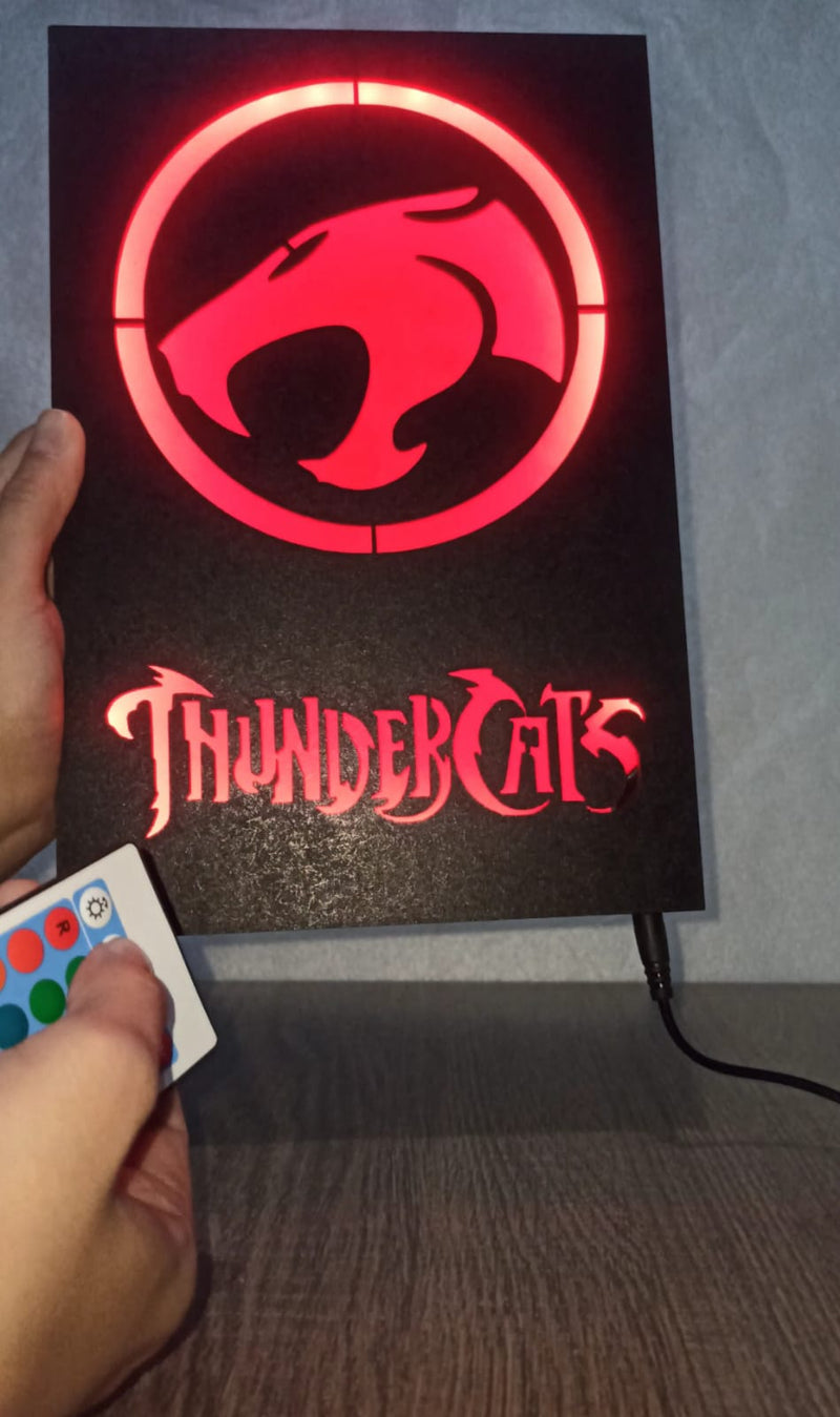 Quadro Thunder Cats com Iluminação RGB e Controle Remoto